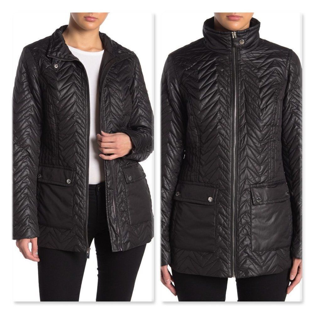 Via Spiga Quilted Cargo Jacket